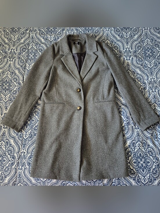 Ardene Jackets & Blazers - Ardene Gray Single-Breasted Wool-Blend Coat